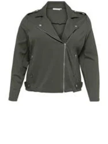 ONLY CARMAKOMA CARGOLDTRASH BIKER JACKET GROEN OF CYCLAM