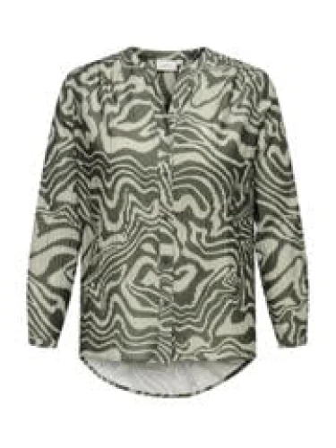 ONLY CARMAKOMA CARITHILDA SHIRT BLOUSE PRINT LANGE MOUW.