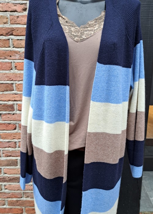 Only Carmakoma caratija vest blauw zand